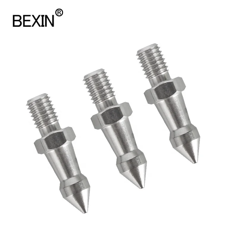 

BEXIN Custom Stainless Steel Length 38mm  Thread Foot Screws Support Camera Tripod Spike Monopod Feet Spikes, Silver
