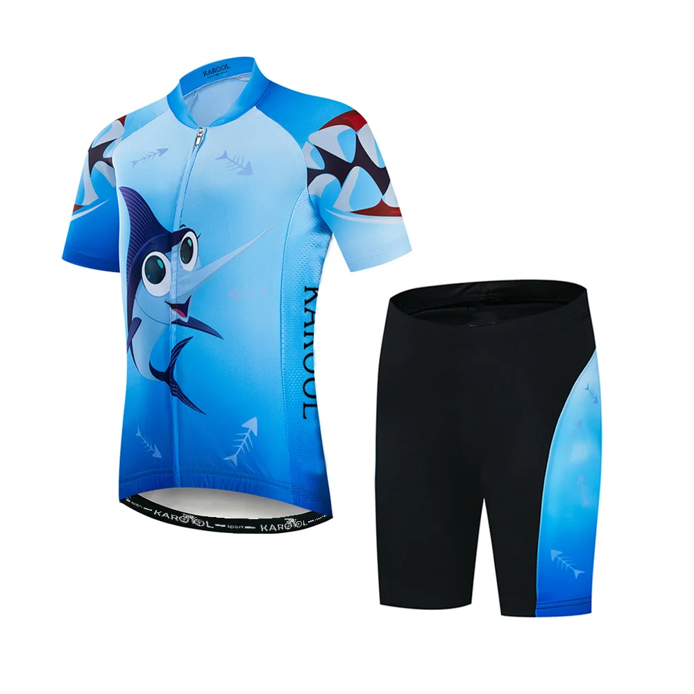 

Karool High Quality Wholesale Outdoor Breathable Summer Fashion Children Cycling Clothing Set