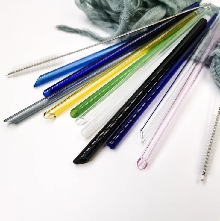 

high borosilicate glasstrohhalm schwarz glass straw drink coffee tea straw