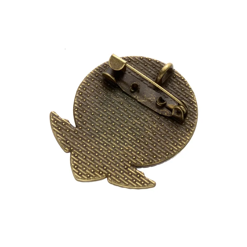 

Antique Bronze Antique Silver Plated Black Heart Wing Brooch Style Cabochon Base Setting Charms Pendant