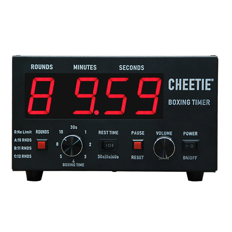 

CP0503E CHEETIE LED Sport Timer Tabata HIIT Fight Gear Boxing Interval Training Round Timer, Red, green, blue