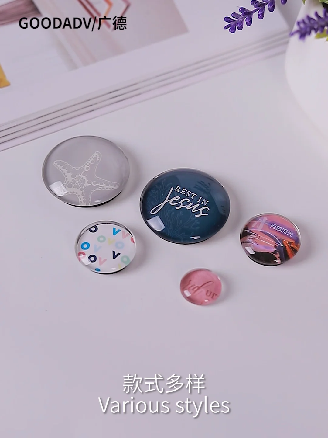 Custom Round Shape Crystal Glass Refrigerator Sticker Buy Glass Fridge Sets