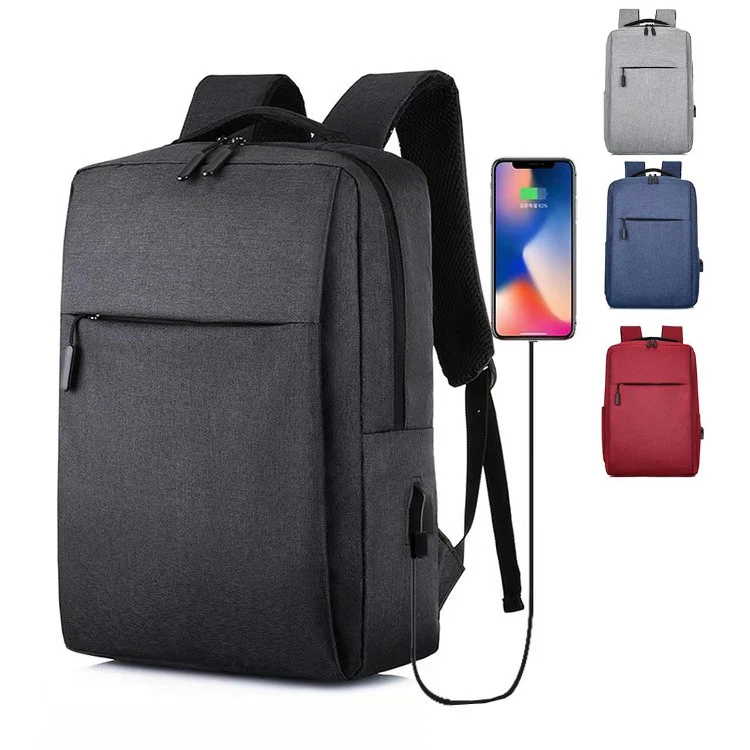 

Premium Slim Waterproof Travel Bag With Usb Compartment Extra Large Polyester Laptop Backpack, Black,red,blue,grey