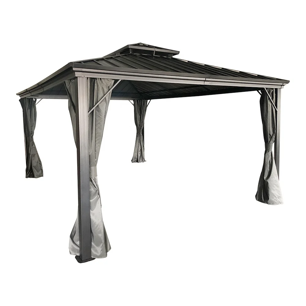 

12x16FT Outdoor Master Garden Assembled Aluminum Hardtop Gazebo