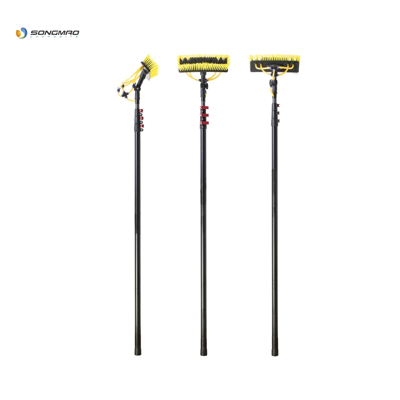24ft Aluminum Telescopic Window Cleaning Poles With Brush Buy 24ft Aluminum Telescopic Pole