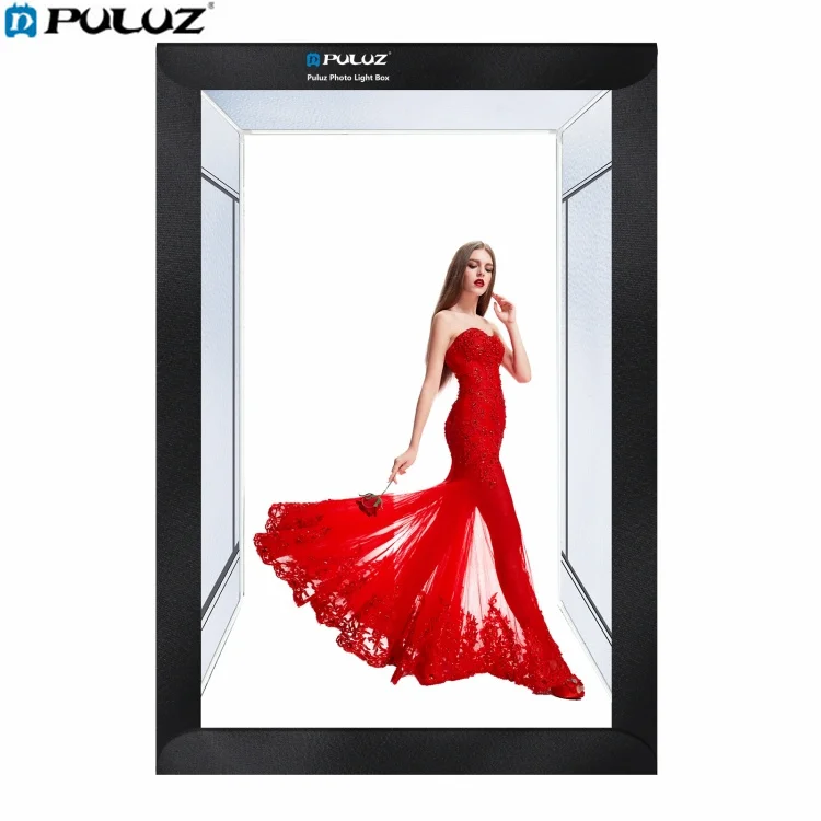 

In stock PULUZ 2m 240W 5500K Photo Light Studio Box Kit for Clothes / Adult Model Portrait(UK Plug)