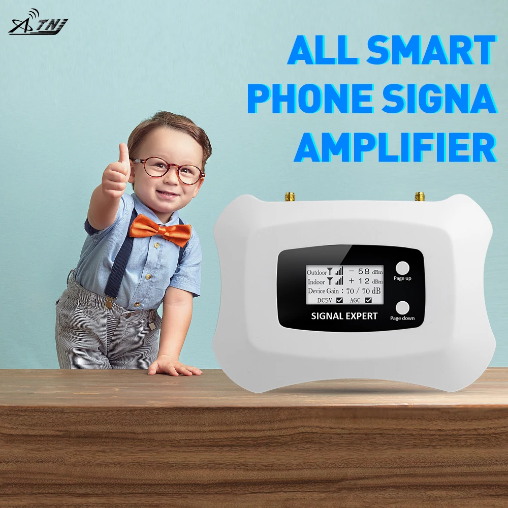 
ATNJ factory whole sale 900Mhz mobile signal booster GSM cell phone repeater with LCD Display 