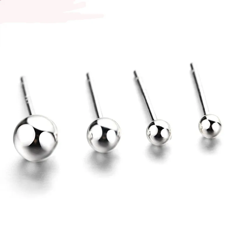 New Hot Fashion 925 Sterling Silver Small Round Earrings for Women Girls Gift Fashion Statement Jewelry Korean Earrings