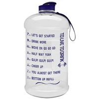

Hot Sale 1 gallon water bottle wholesale bpa free tritan leakproof large capacity sports with time marker for gym tour biking