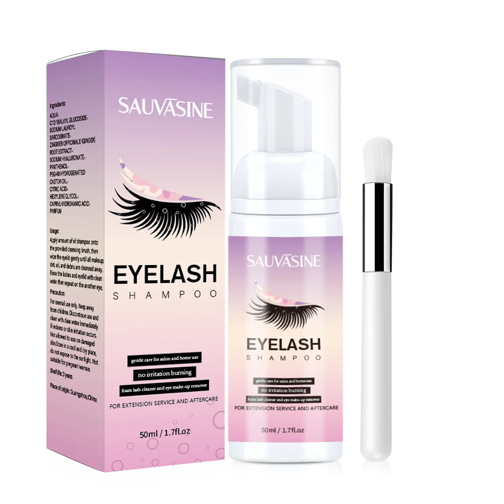 

wholesale lash extension foaming wash natural cleaner customised personalised eyelash factory lashes clear shampoo