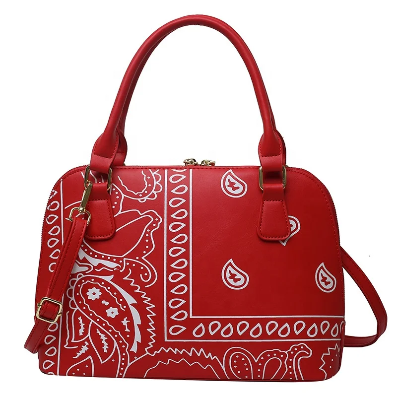 

2021 Chinese Pattern Printing Elegance Hand Bage Cross Shoulder Bag and Purse Fashion Woman Designer Large Bag