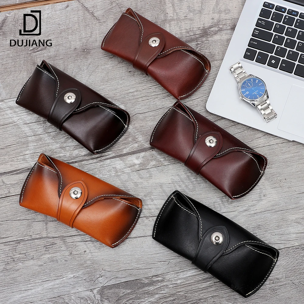 

New Design Handmade Eyeglasses Optical Case Carrying Eyewear Real Leather Sunglasses Case Custom Genuine Leather Glasses Cases, Black, yellow brown, coffee,red brown,maroon