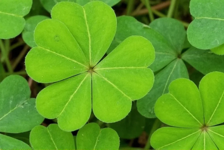 Side-by-side comparison of Felicia daisy and white clover plants showing key identification differences