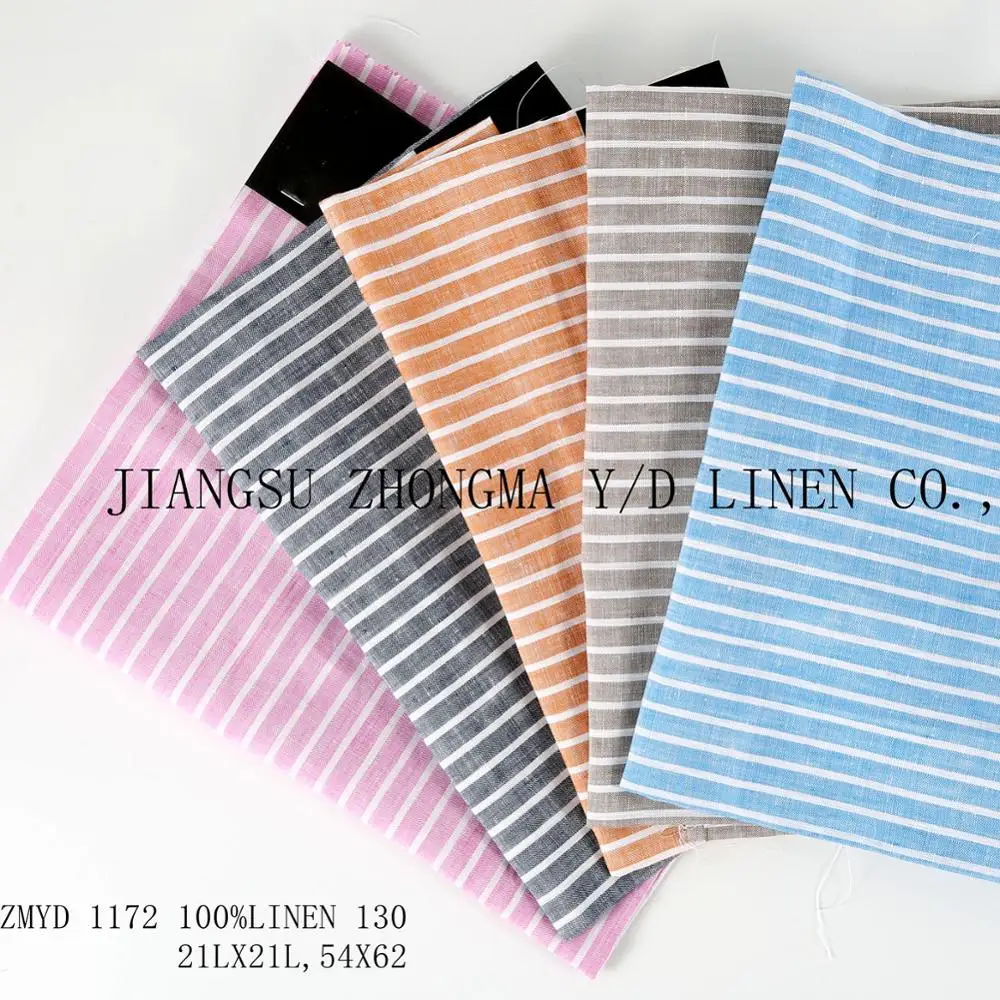
CUSTOMIZED YARN DYED COLOURFUL STRIPE STYLE ZNYD 1172 OF L21*L21+L6 CLOTHING DESIGNED LINEN SHIRT FABRIC 
