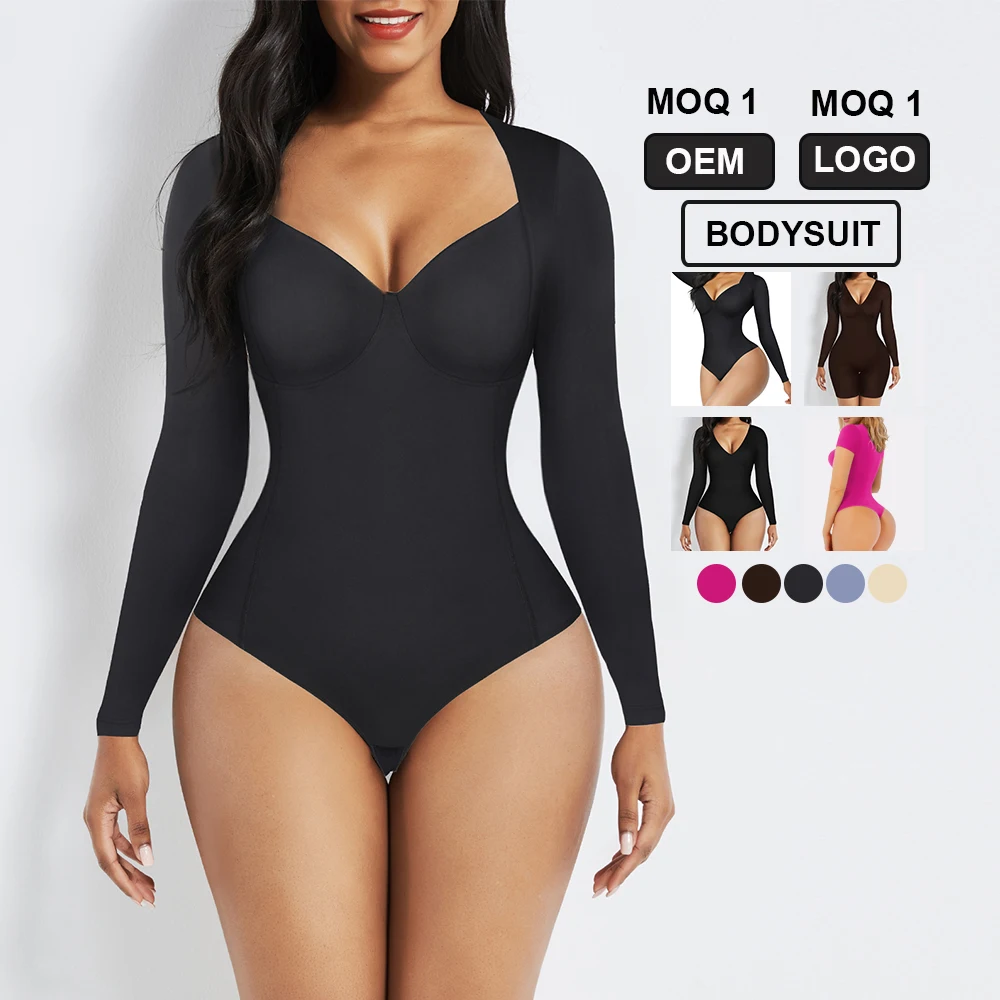 

HEXIN new design high compression breathable summer thong one piece slim shapewear seamless bodysuit jumpsuit