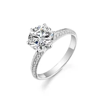 

moissanite stone diamond 2 carat engagement ring wedding jewelry 18 k white gold promise rings