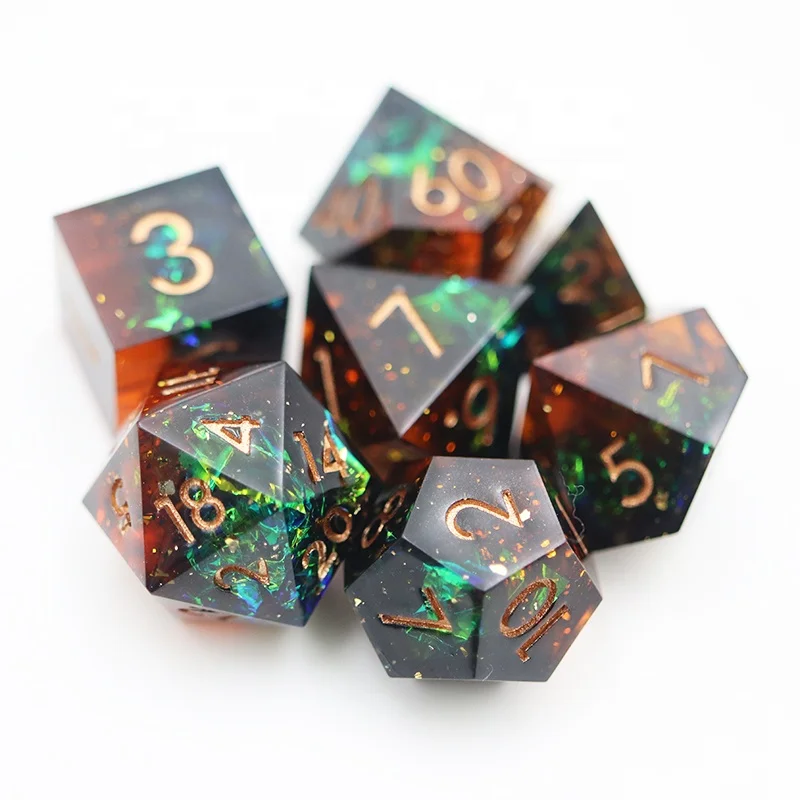 

16mm Polyhedral Custom Dice Rpg dnd resin dice sharp edge