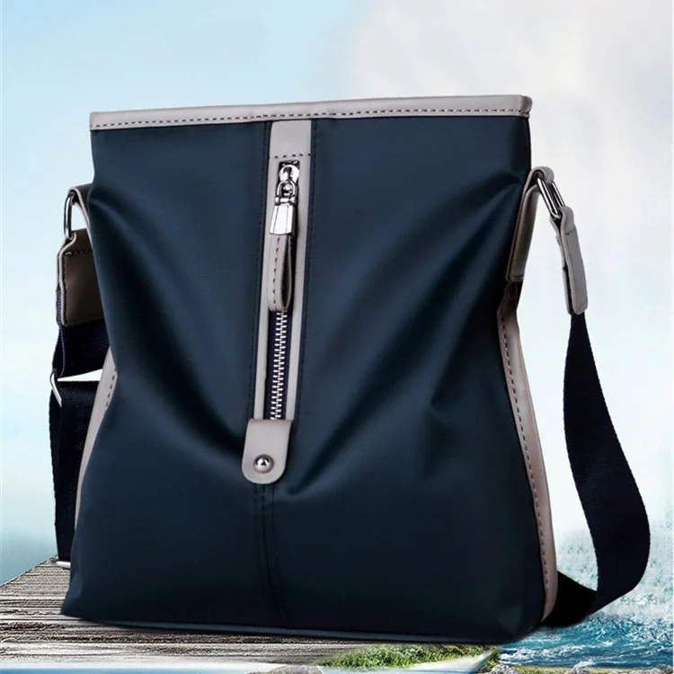 

Fashion high quality casual men messenger bag nylon single shoulder bag, Black and blue