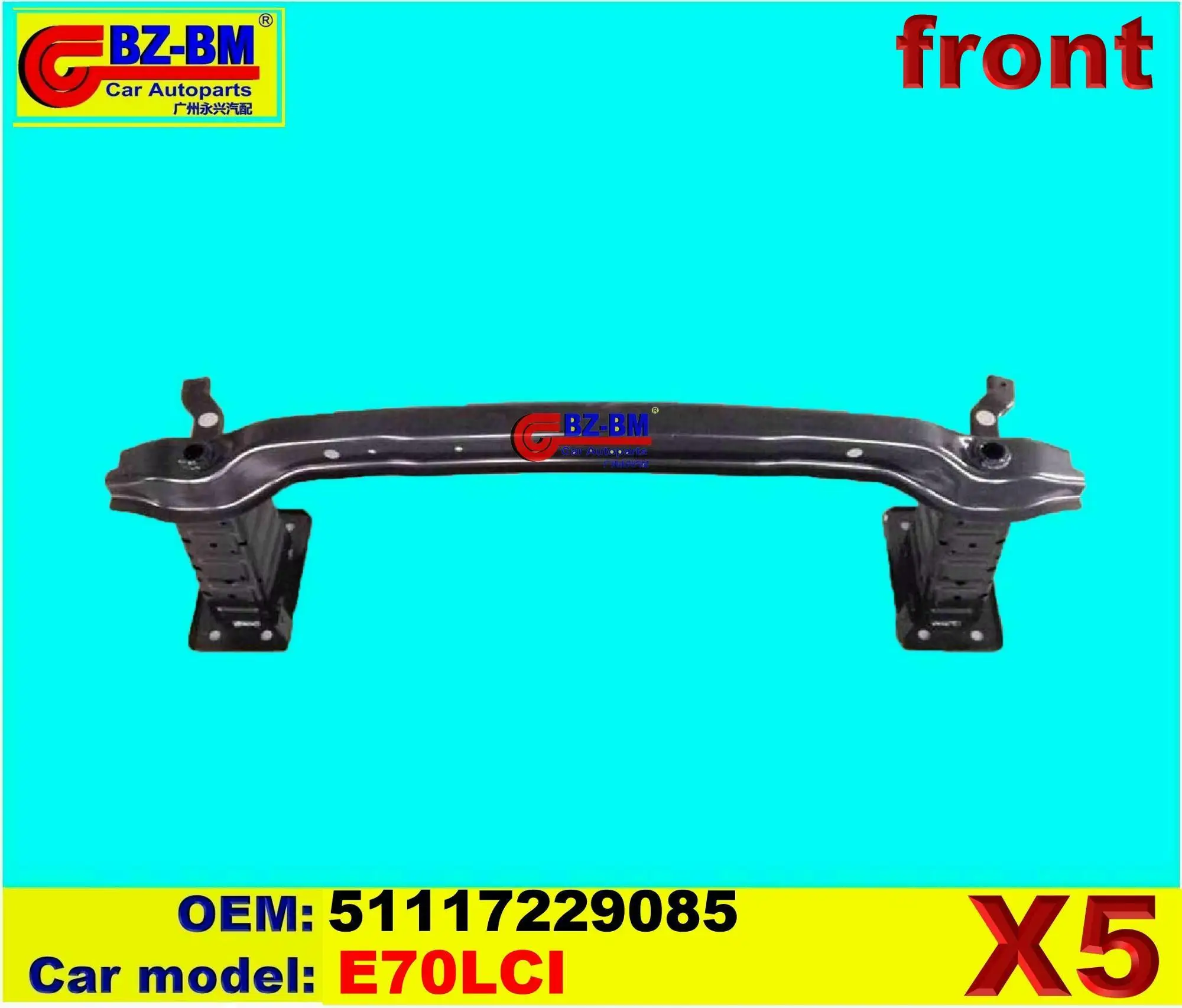 Hood Fender Front Bumper Reinforcer Bar For Benz Headlight Bracket Left