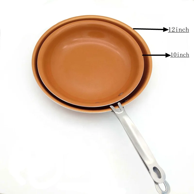 

12 Inches Non-stick Copper Frying Pan With Ceramic Coating And Induction Cooking,oven & Dishwasher Safe