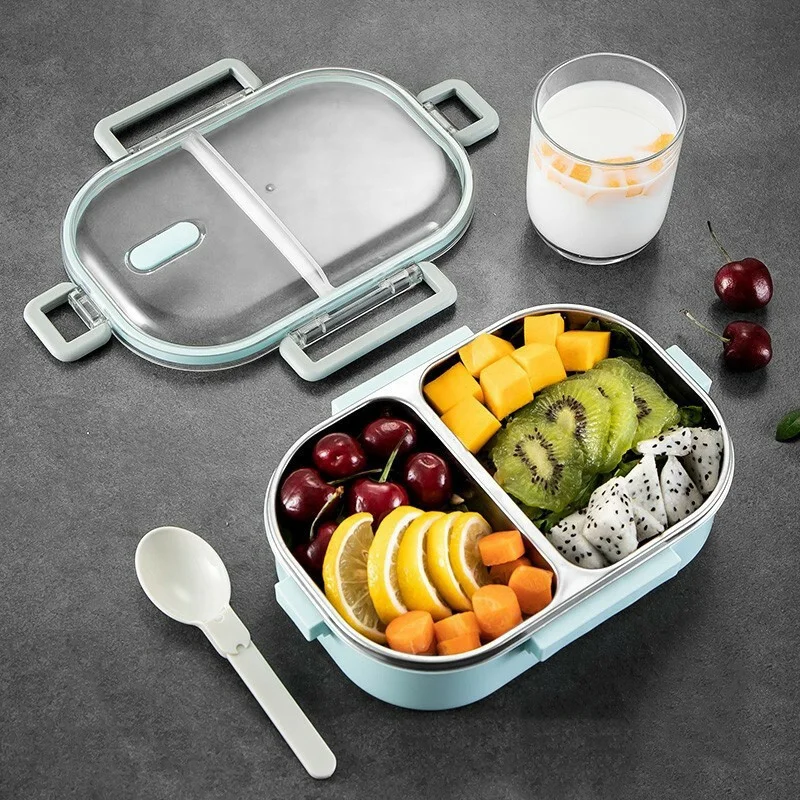 

Insulated Lunch Box Container with Compartments Smell-proof and Leak-proof Lunch Box Stainless Steel Storage Boxes & Bins Modern
