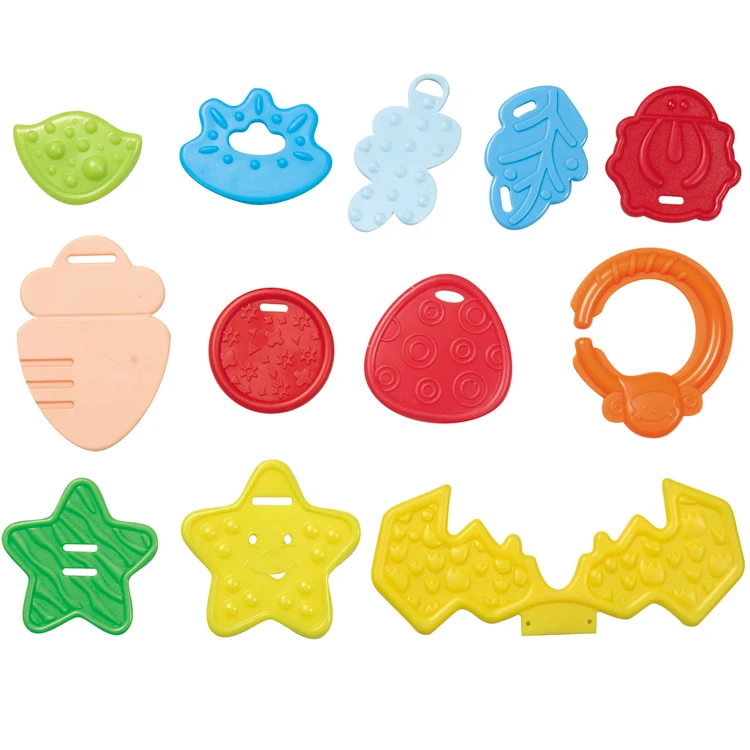 

Different style and color plastic teether chewing teether for baby, Multi