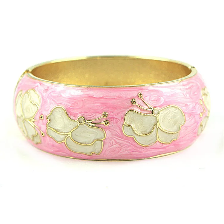 

WIIPU Butterfly shape thick exaggerated wide girl accessories open alloy bracelet