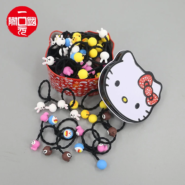 

Korean version of children's headdress hair rope does not hurt the hair elastic cute princess hair accessories cartoon hairpin g