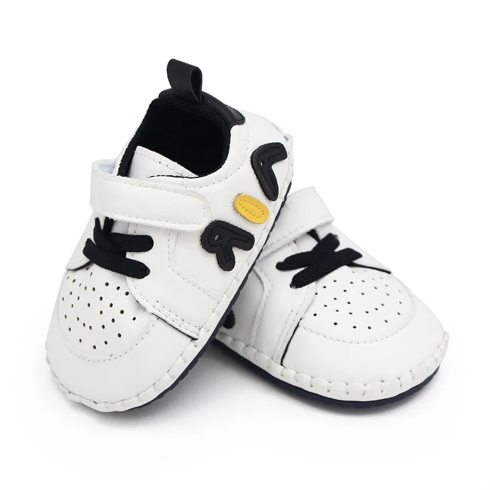 

Cotton Soft Anti-Slip Sole Newborn Infant First Walkers Baby Shoes Boy Girl Sneaker Toddler Casual Crib Shoes, White dark blue blue