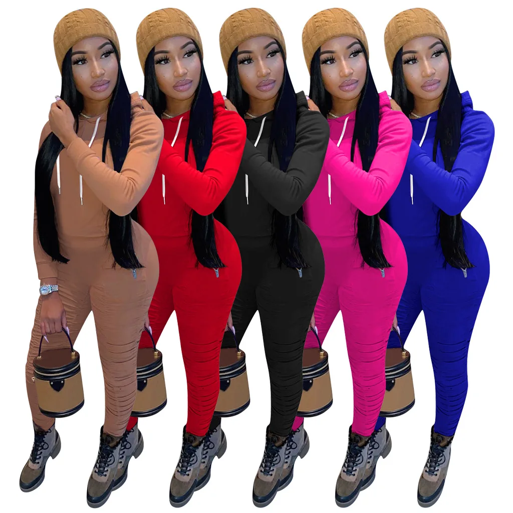 

Ladies Sweater Pants Two Piece Set Women Sleeveless Loose Casual Sexy Crop Top Outfits Two Piece Suit, Customized color