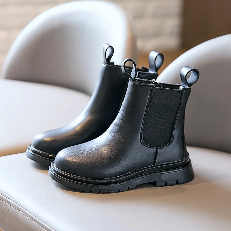 

High Quality Children's Chelsea Boots With Zip No-Slip Soft Boots Cute Mini Shoes For Kids, 2 colors