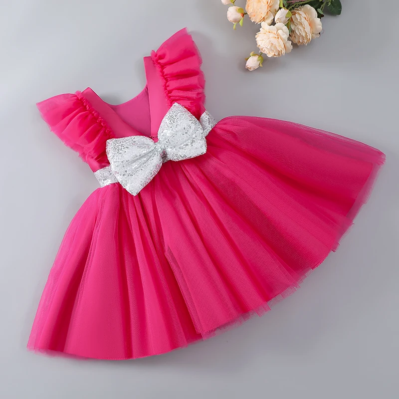 

2021 Lovely Kids Dress Garments New Design Girls Wedding Frock Birthday Party Dress