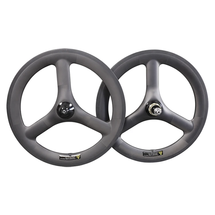 

2020 Icanbikes newest 16 inch carbon bmx wheels 3 spokes for folding bike Fnhon gust/Brompton/Birdy Bike