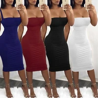 

Big Stock Slim Off Shoulder Clothes Women Long One Piece Midi Dress