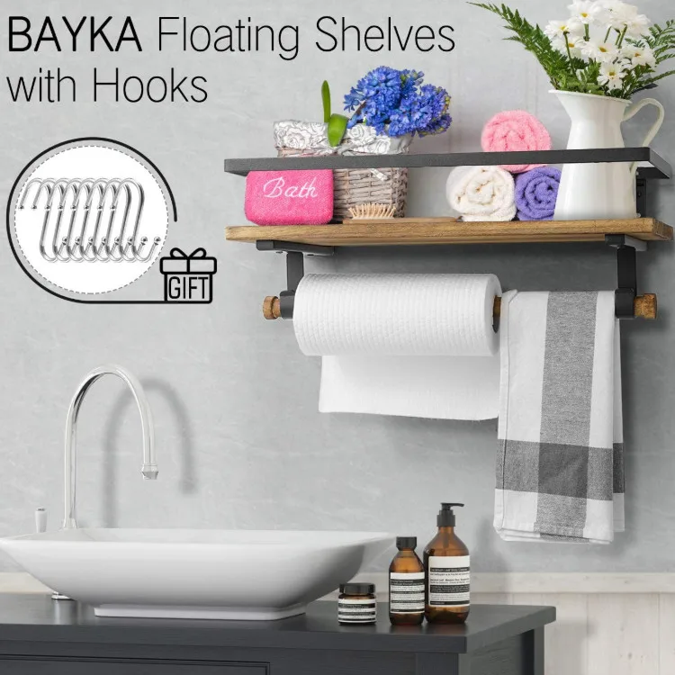 wooden decoration wall shelf