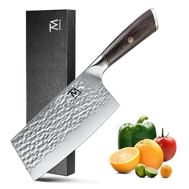 

6.5 Inch Professional German Stainless Steel Chopper Kitchen Cleaver Knife With Pakka Handle