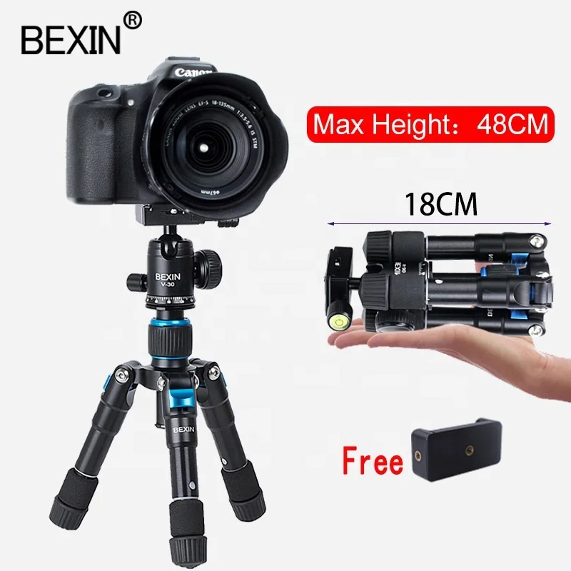 

BEXIN Hot Aluminum Foldable Flexible Extendable Small Mini Desktop Tripod Stand for Universal Camera dslr Mobile Smartphone