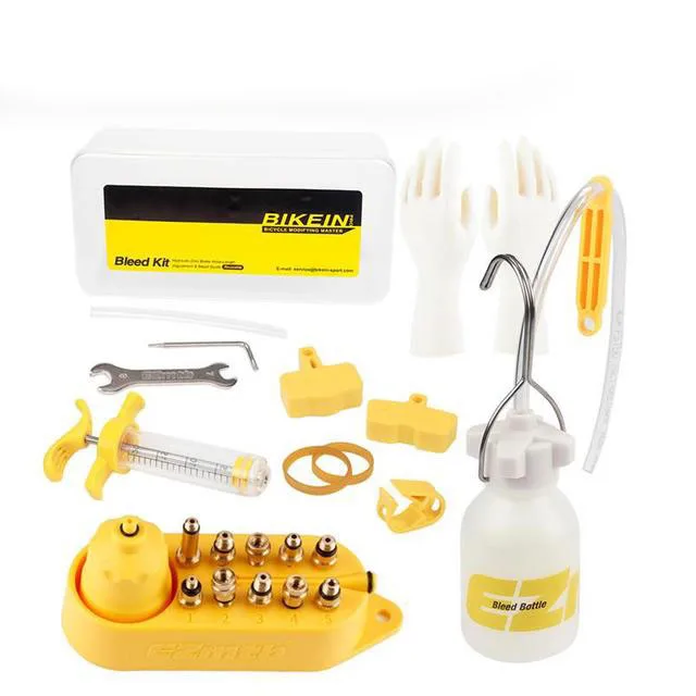 

Bicycle Hydraulic Disc Brake Oil Bleed Kit MTB Road Bike Brake Repair Tool, Yellow