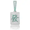 New Arrival Mahjong Iced Out AAA CZ Prong Setting Rich Pendant