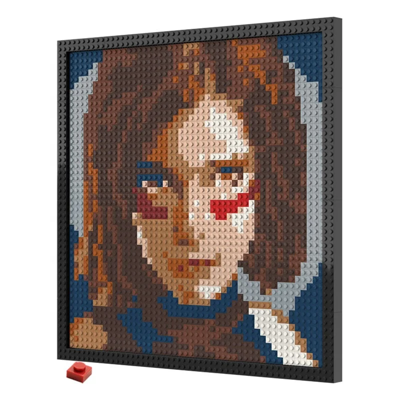 Pixel Art Building Block Set 48X48 Plastic Dots Bricks 1x1 Wall Portraits DIY Home Decor LOGO Compatible Toys and Gifts