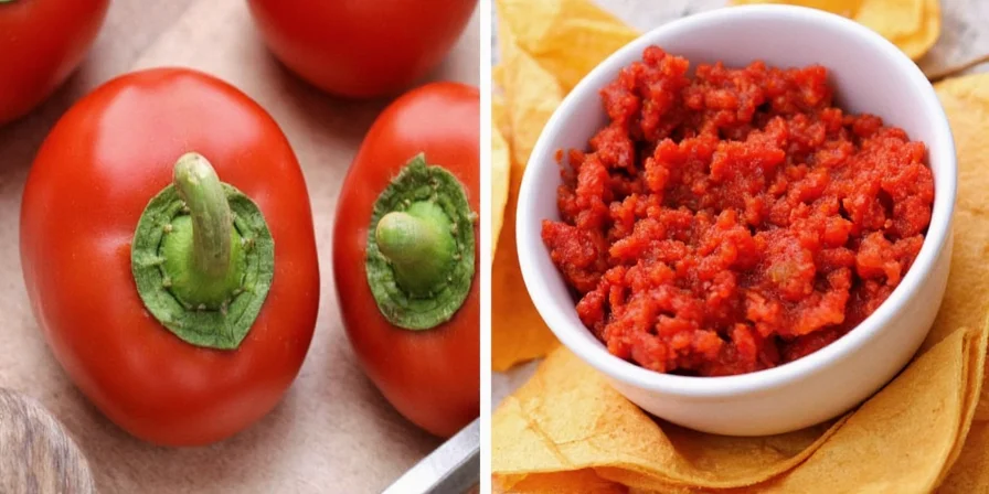 Savory baked goods with red bell pepper relish