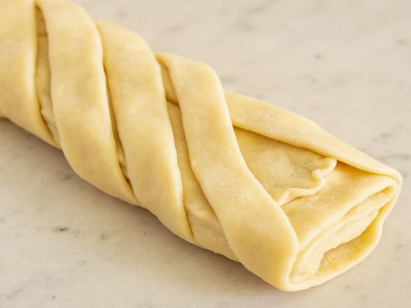 Folding stromboli dough with diagonal cuts for sealing