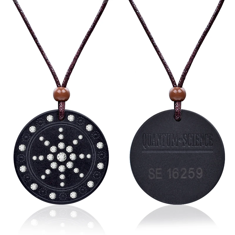 Super Star Quantum Stainless Steel Necklace with Volcanic Stone Ore Fashionable Energy Pendant for Children Pendants & Charms
