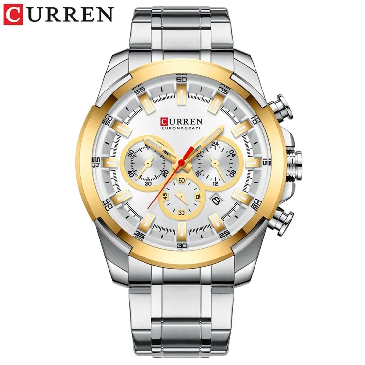 

Designer Watches Famous Brands Curren Watches Luxury Chronograph Military Sport watches For Men Waterproof 8361