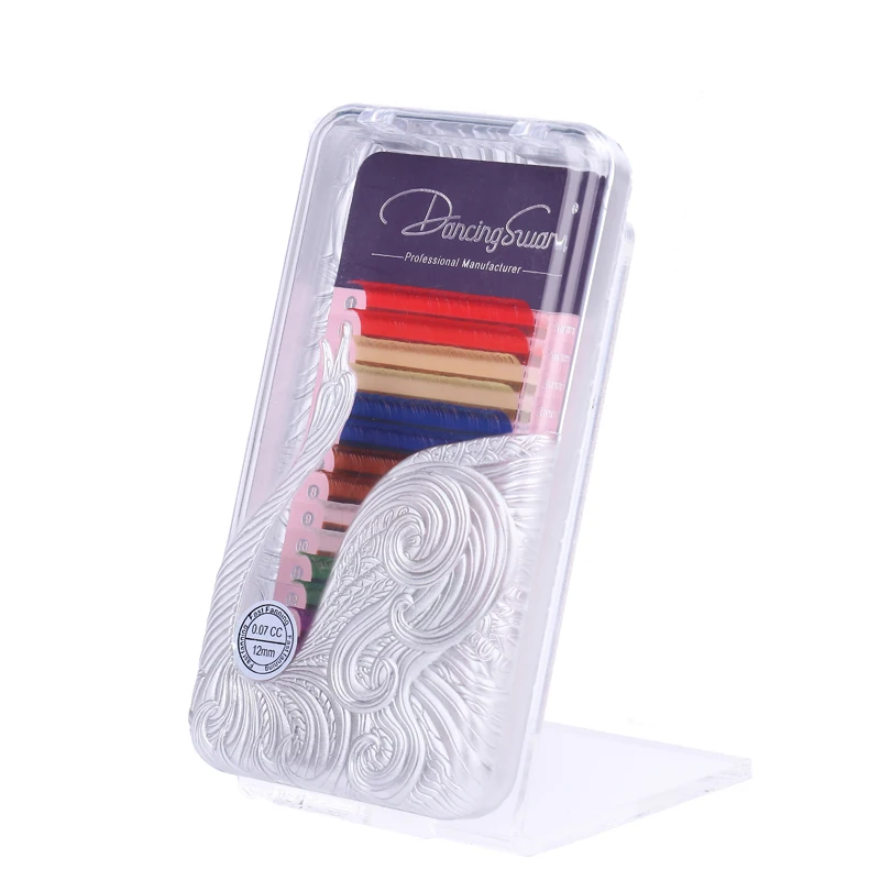 

Pbt Fiber Colored Mink Eyelash Extensions Volume Easy Fanning Color Lashes Extension