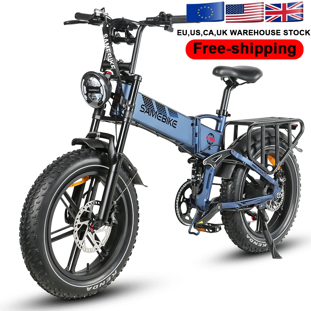

EU Warehouse SAMEBIKE 48V 17Ah Foldable E-bike 1200w Fat Tire Electric Bicycle