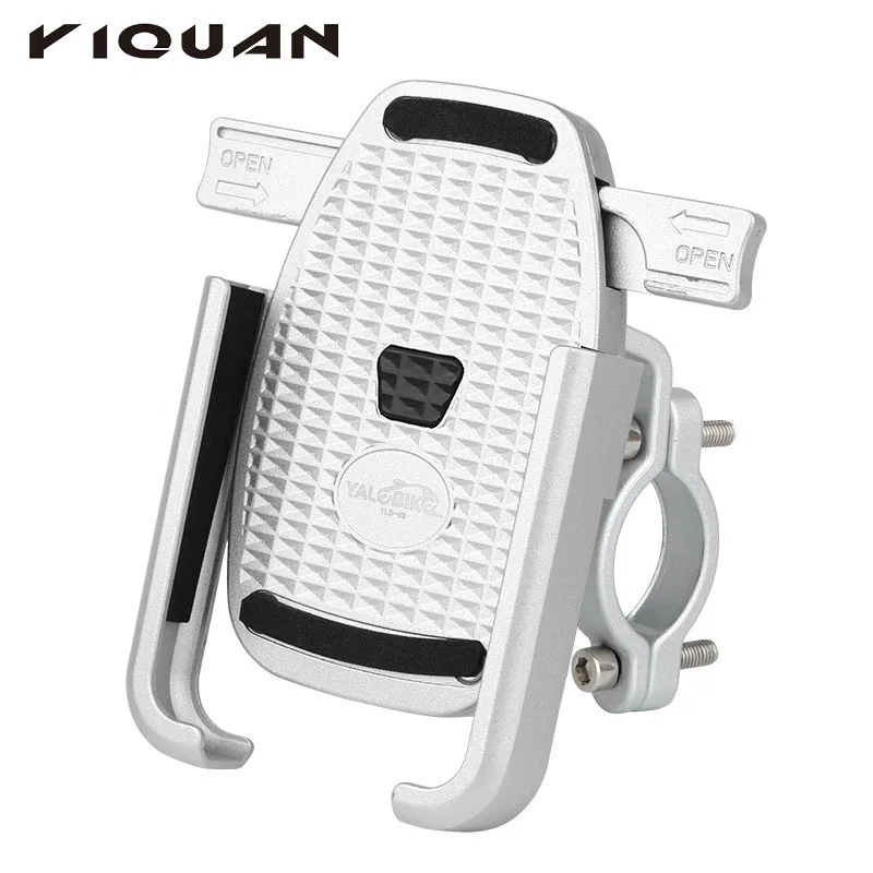 

Rotate 360 Degrees Bicycle Universal Mobile Phone Stand Aluminum Alloy Mobile Phone Holder, As shown