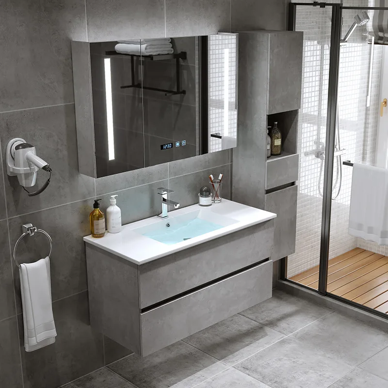 Y&r Furniture solid wood floating bathroom vanity for business-6