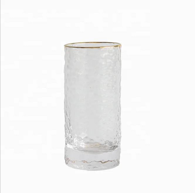 

wholesale with gold rim wine water glass cup for wedding home bar