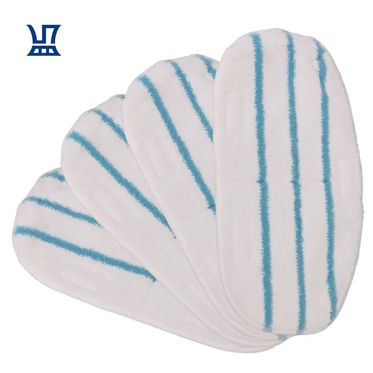 

BQLZR Free Shipping 4 Pieces Replacement Steam Mop Pads Compatible with PurSteam, White & blue